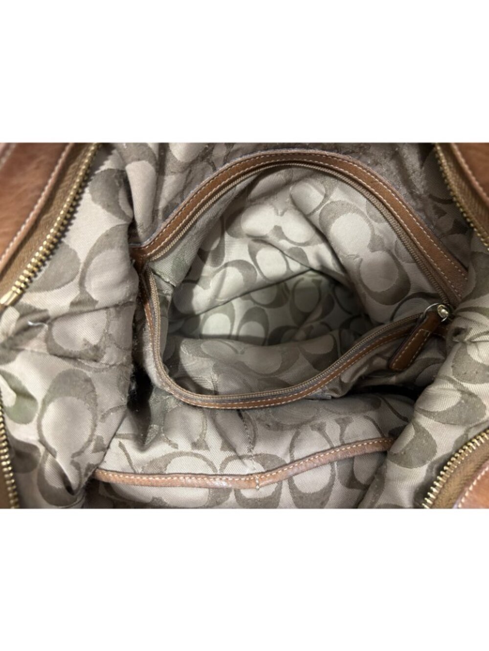 COACH large leather shoulder bag 9183 color brown vintage - Picture 8 of 9